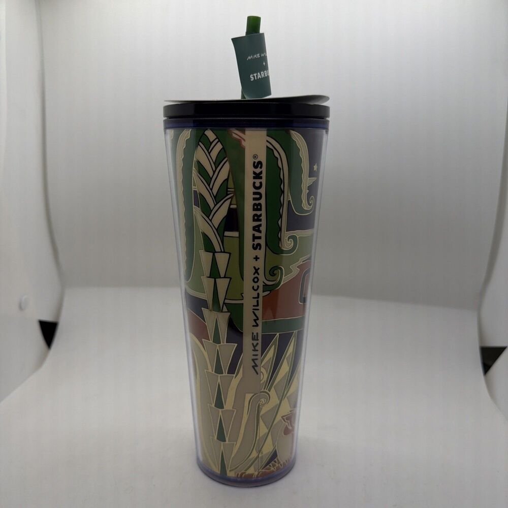 New Mike Wilcox + Starbucks Stainless Steel Antelope Tumbler 16 Oz Art Deco